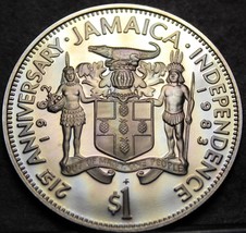 Jamaica Dollar, 1983 RARE PROOF~21st Anniv Of Independence~261 Minted~Fr... - £115.14 GBP