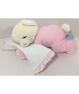 Russ Berrie Sweet Dreams sleepy Teddy Bear plush baby rattle pink white ... - £14.21 GBP