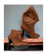 steve madden envoy brown mid-calf pull-on stiletto boots 7.5M - $66.62 CAD