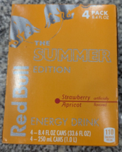 4x 8.4 oz Red Bull Summer Edition Strawberry Apricot (2022) - Rare collectible - £12.65 GBP