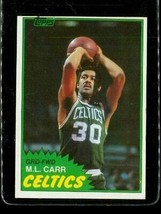 Vintage 1980-81 TOPPS Basketball Trading Card #72 ML CARR Boston Celtics - £3.94 GBP