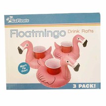Flamingo Floating Blow Up Drink Rafts 3/box NWT - £9.05 GBP
