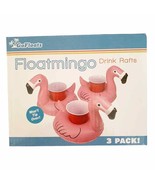 Flamingo Floating Blow Up Drink Rafts 3/box NWT - $11.30