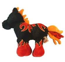 Ganz Night Mare Plush Pony Horse Stuffed Animal Toy Black Red Gold HM398 - £14.18 GBP