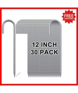 12 Inch Galvanized Rebar Stakes - 30 Pack Heavy Duty Anchors for All Soi... - $52.46