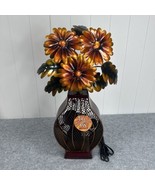 DECO BREEZE &quot; FLOWER VASE &quot;Shaped FAN with Metal Flowers - Please Read D... - $79.99