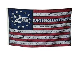 3x5FT 2nd Amendment American USA 13 Star Flag NRA Banner Gun Rights Patriot Ross - £10.23 GBP