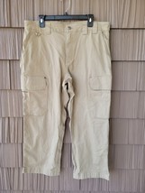 Duluth Men&#39;s Cargo Pants 38x27 Flex Fire Hose Relaxed Cargo Khaki 45507C - $25.60