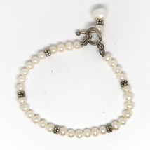 Vintage Faux Pearl 925 Argent Sterling Bracelet - £48.36 GBP