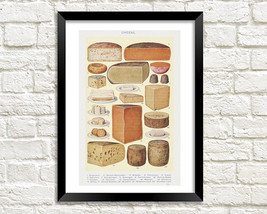 Cheese Poster: Mrs. Beeton Household Administration Vintage Food Illustration... - £5.49 GBP+