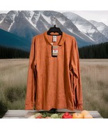 Mens Size L Nike DQ4294-808 Tech Pack Jaquard L/S Orange Collared Shirt New - $79.20