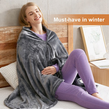 Electric Heating Blanket Coral Fleece Shawl Cape USB Charging Heating Blanket - £36.85 GBP