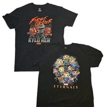 Funko Pop T Shirt Lot Star Wars Kylo Ren Marvel Eternals Mens L Black Co... - $14.68