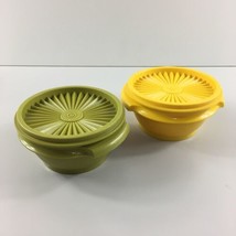 Tupperware Servalier Storage Bowls Lids Yellow 1323-5 812-20 Green 1323-7 812-17 - £20.92 GBP