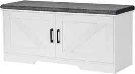 2-Tier Storage Bench,Shoe Bench With Padded Seat Cushion, Entryway Bench... - $129.99