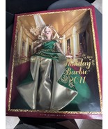 2011 Holiday Barbie Doll Green And Gold Christmas Gown Collector Edition - $455.18 MXN