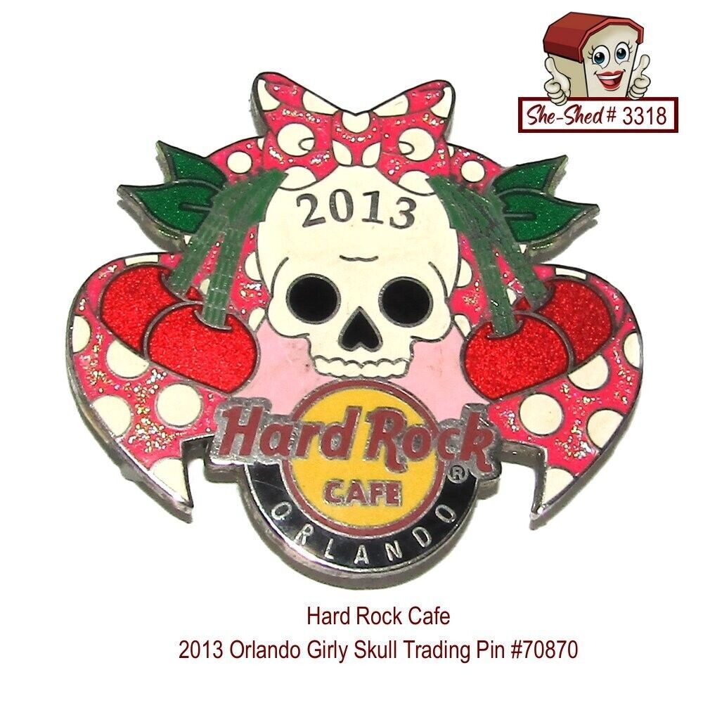 Primary image for Hard Rock Cafe 2013 Orlando Girly Skull Trading Pin 70870 