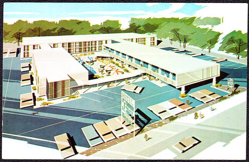 Fenway Motor Hotel, Boston MA 1960s Color Chrome Postcard - $12.25