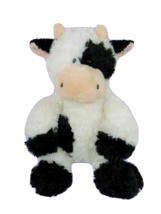 Aurora Tubbie Wubbie Black &amp; White Cow Plush Curly Hair Holstein Farm Dairy EUC - £9.59 GBP