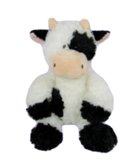 Aurora Tubbie Wubbie Black &amp; White Cow Plush Curly Hair Holstein Farm Da... - £9.58 GBP