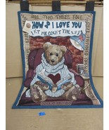  Boyds Bears &amp; Friends Hanging Tapestry HOW DO I LOVE YOU LET ME COUNT T... - £36.12 GBP