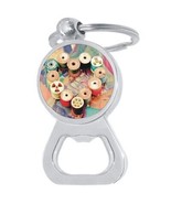 Spools Heart Bottle Opener Keychain - Metal Beer Bar Tool Key Ring - $10.77