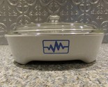 Corning Blue Heartbeat / Radio Wave Brown &#39;N Sear Microwave Casserole &amp; ... - £18.02 GBP