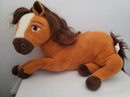 Spirit Horse Plush Stuffed Animal 18&quot; Brown Pony Laying Down - £10.51 GBP
