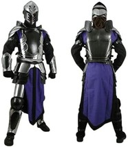 Medieval Vintage 18 Gauge Steel Warrior Black Ice Full Suit of Armor Costume Rep - £785.56 GBP