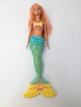 2017 Barbie Dreamtopia Mermaid Doll Aqua Yellow Tail Peach Coral Pink Hair - £17.13 GBP