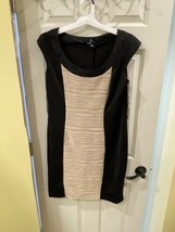 Ronni Nicole Size 14 Black/Beige  Sleeveless Dress - £19.77 GBP