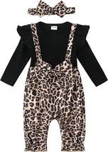 Newborn Baby Girl 6-9 MONTHS Romper Ruffle Long Sleeve One Piece CHEETAH... - £19.60 GBP