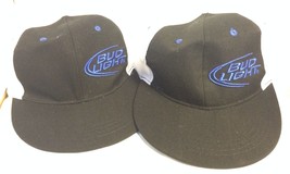 Beer Company Promo Gift 2 x BUD LIGHT BASEBALL CAPS ~New~ 2 CASQUETTES N... - £12.72 GBP