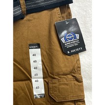 R. Society Cargo Shorts Sz 40 inseam 8.5 premium stretch brown NWT - $13.85