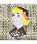 Vintage Girl Scout Plastic  Brownie Pin Exceptional Condition - £27.21 GBP