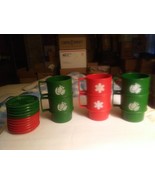 Tupperware Christmas mugs with coasters / covers - £14.93 GBP