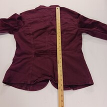 White House Black Market Women's Red Button Front Jacket Pockets Size 4 Chest 35 image 7