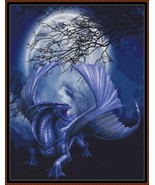 Moonscapes - Lilac Dragon ~~ counted cross stitch pattern PDF - £15.92 GBP