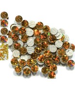 HOLOGRAM SPANGLES Hot Fix  GOLD  Iron on  10mm   2 gross  288 pieces - £5.53 GBP