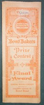 antique BOND BREAD CONTEST CERT. bakers THACHER LONGSTRETH award HARRISB... - £33.28 GBP
