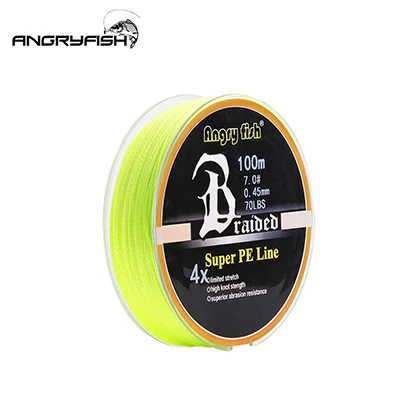 Angryfish Wear resistant 100m 4 Strands Braided Fishing Line 11 Colors Super PE  - $31.63