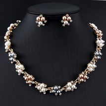 Jiayijiaduo Evening Dress Wedding Imitation  Jewelry Sets Necklace Earrings for  - £25.80 GBP