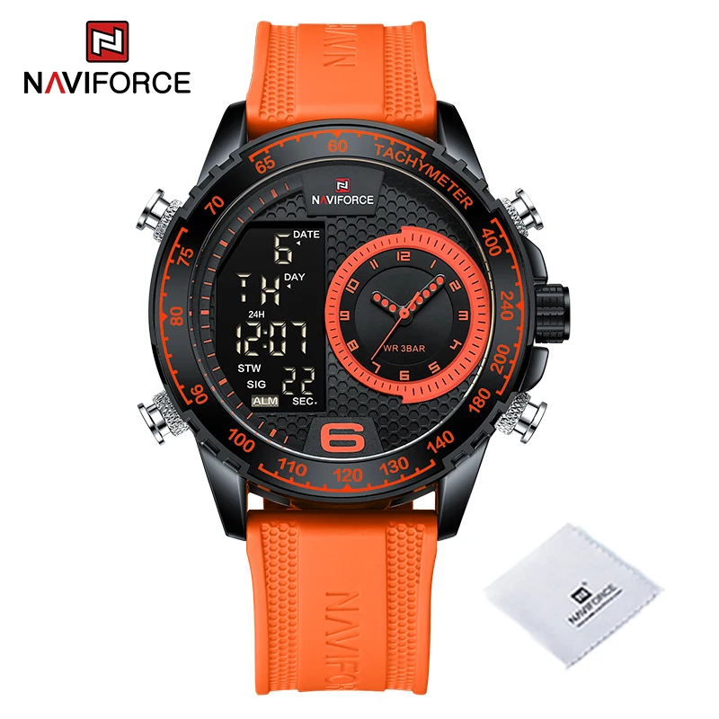 NAVIFORCE    for Men Water Resistant Soft  Strap Man Clock   Male  NF9199T - £49.59 GBP