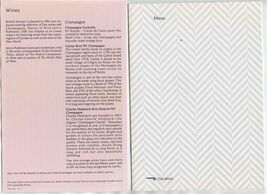 British Airways Club World Menu and Wine List - $17.82