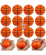Mini Basketball Stress Balls 16 Pcs Pack | 2.5 Inch Mini Basketballs For... - £20.26 GBP