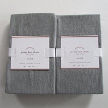 Pottery Barn Jersey Knit Standard Shams ~Set Of Two~Grey - $59.00