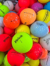 36 Near Mint AAAA Volvik Colored Used Golf Balls with Mesh Bag - $31.88