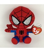Ty Beanie Babies Marvel Spider-Man 6&quot; Plush Bean Bag Stuffed Toy Figure ... - $24.30 CAD