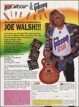 The Eagles Joe Walsh 1993 Gibson Les Paul Guitar Contest 8 x 11 advertisement ad - £2.99 GBP