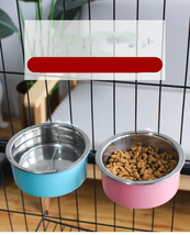 Hanging Stainless Steel Pet Bowl - The Perfect Solution For Mess-Free Fe... - £11.95 GBP